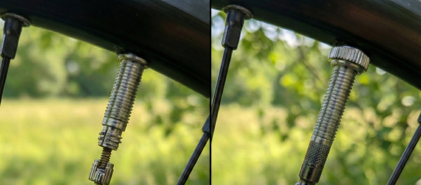 Schwalbe Clik Valve vs Presta Porównanie wizualne wentyli Presta i Schwalbe Clik Valve